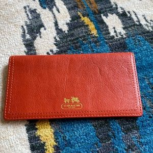 Coach leather check book